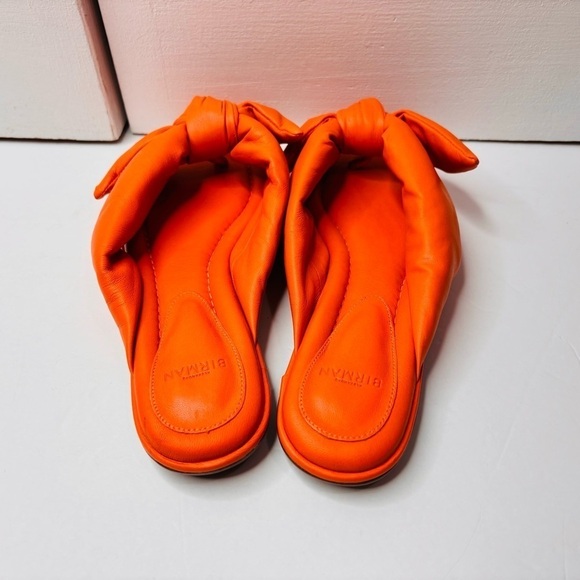 ALEXANDRE BIRMAN Clarita Puffy Knot Flat Orange Sandals Size 8 - Picture 6 of 7